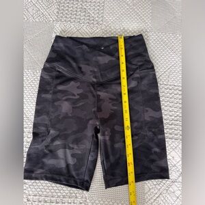 Danskin Black Camo High-Rise Bike Shorts